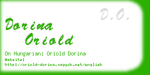 dorina oriold business card